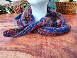 Écharpe bleu violet crochet